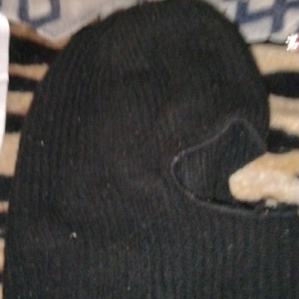 Black full face beanie